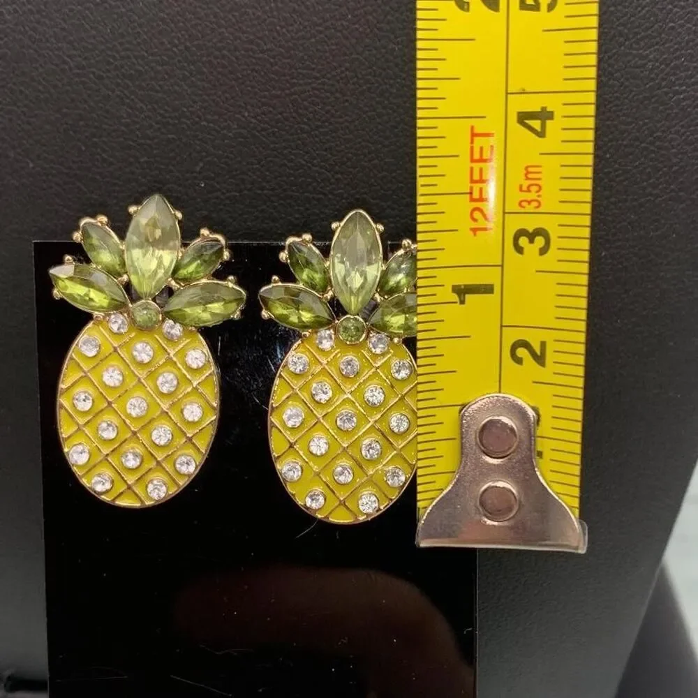 Sugarfix Yellow and green pineapple earrings - Picture 2 of 4
